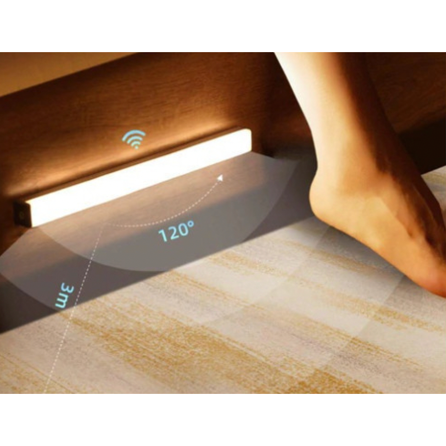 Luminária LED Com USB Recarregável E Sensor De Presença De Movimento