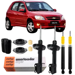 Kit Amortecedor Cofap Dianteiro E Traseiro Corsa Celta 1995 a 2015 Conforto Segurança e Durabilidade