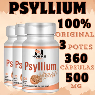 Psyllium fibra solúvel  legitimo regula intestino - 100% puro 120 cápsulas 500 mg em Oferta na Shopee