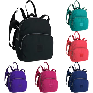 Mini Mochila Feminina Nylon Cores Mochilas Pequena