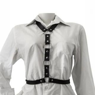 Harness Pescoço Gótica Choker Couro Sintético Feminino Off