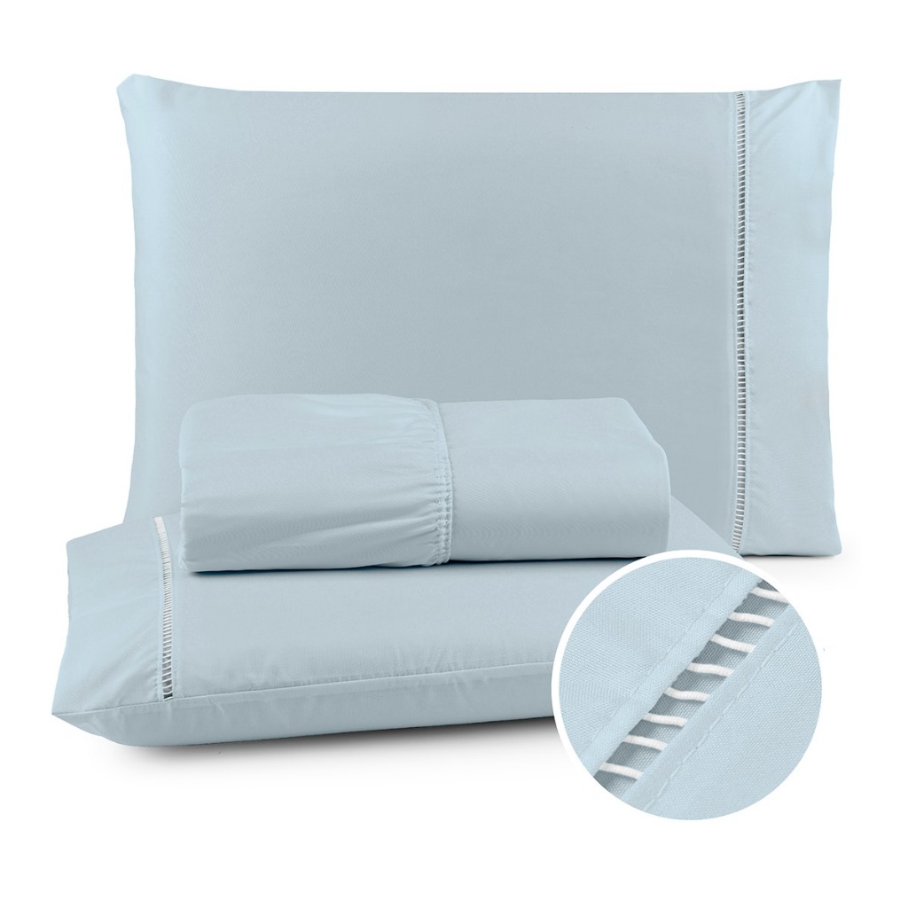 Jogo de Lençol Solteiro, Casal, Queen e King com Elástico 400 fios Micropercal Promoção Conforto e Qualidade