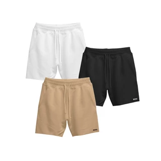 Kit 3 Short Bermuda Masculino De Moletinho Várias Cores Lançamento