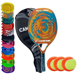 Kit Raquete Beach Tennis Camewin Ultra Leve Nova + 03 bolinhas em Oferta na Shopee