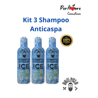 Kit Tratamento Anticaspa Shampoo ICE Dom Pelo 3x240ml