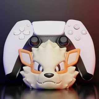 Suporte de Controle PlayStation 5, Xbox e Nintendo Switch - Estilo Arcanine Pokémon