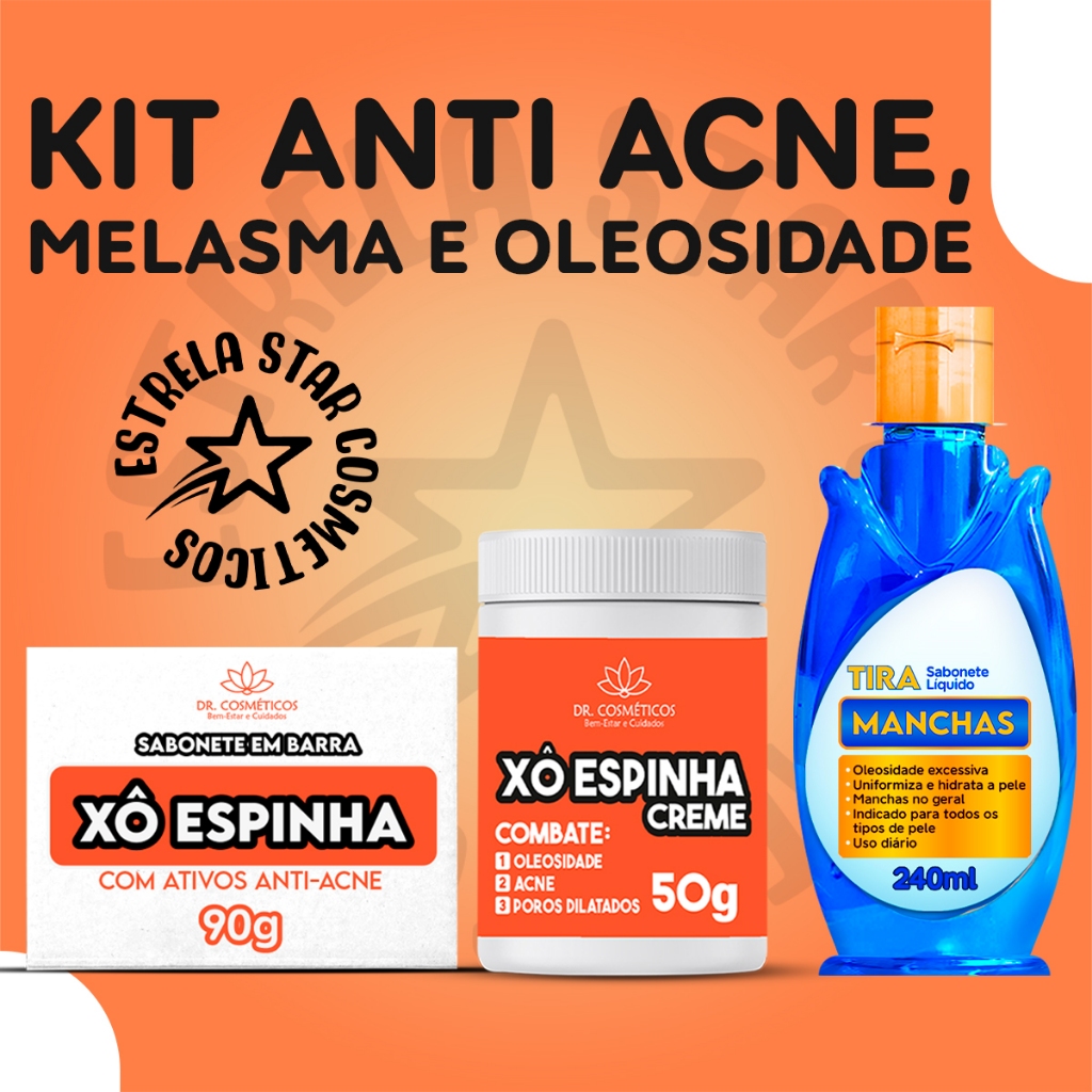 Kit Tira Manchas Melasma E Seca Espinha Completo Sabonete L quido 