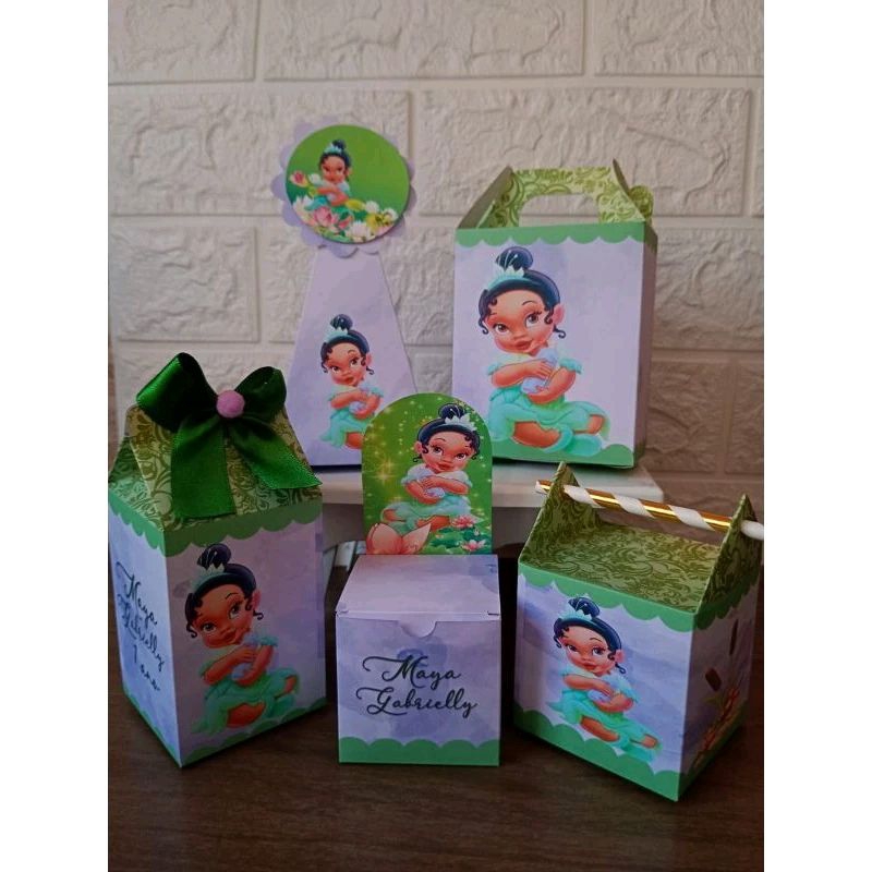 Personalizados A Princesa e o Sapo (Tiana) caixinhas lembrancinhas para ...