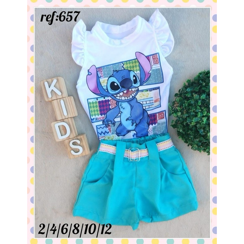 conjunto infantil stitch