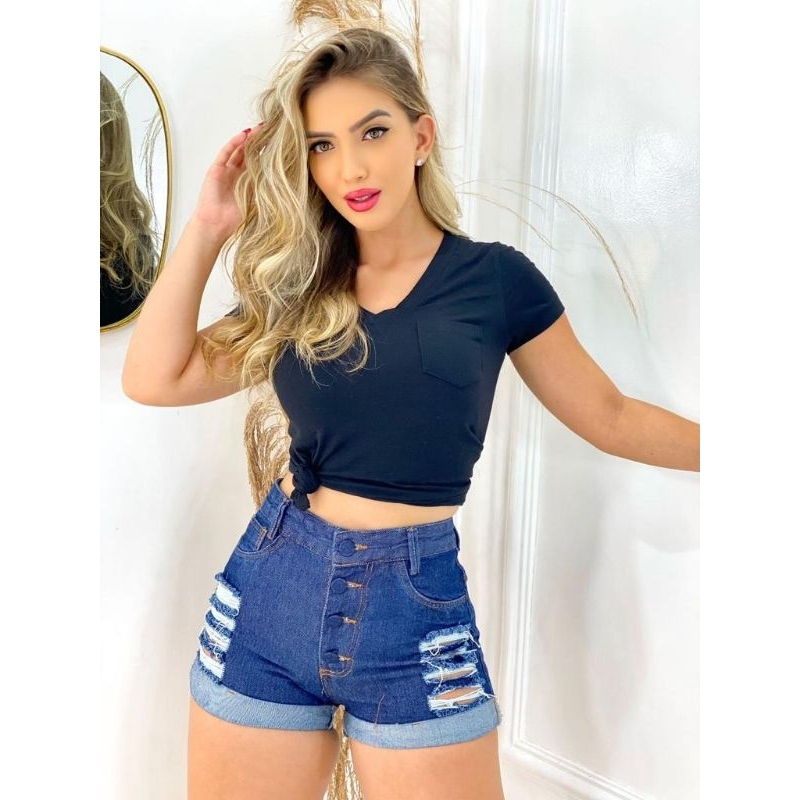 Short Feminino Jeans Short Curto Jeans > Feminino Jeans Short > Short jeans >