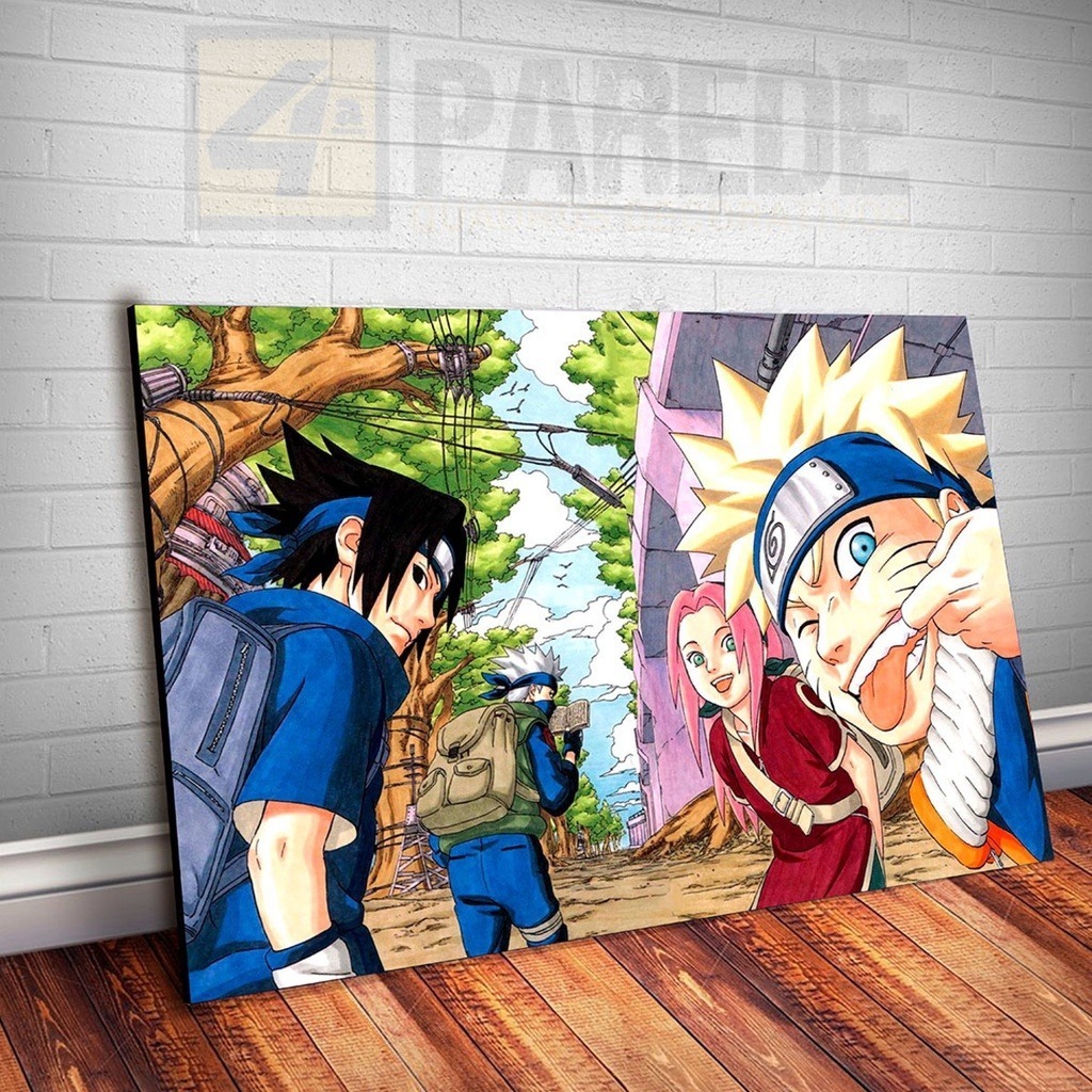 Quadro Decorativo Naruto Classico Time 7 Naruto Sasuke Sakura