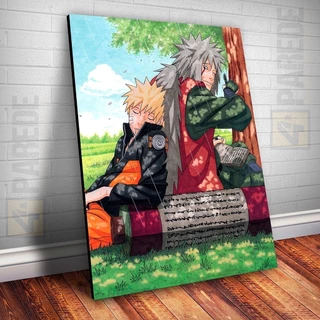 Quadro Decorativo Naruto E Jiraya Aluno E Mestre Pai e Filho Anime Naruto