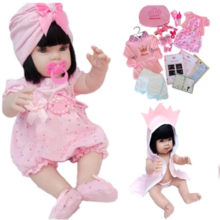 Boneca Bebê Reborn Pode Dar Banho Enxoval + DUAS TROCAS