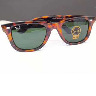 Óculos de sol Wayfarer Tartaruga com lentes de cristal RB2140 Ray-Ban Classics