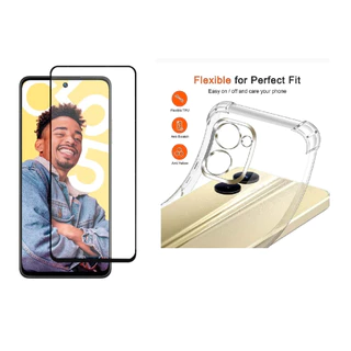 Kit Capa Capinha Antishock Para Realme C55 / Realme C53 + Película Ceramic 9D