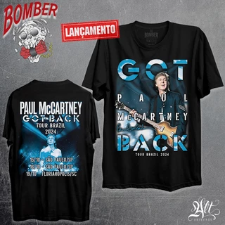 Camiseta Preta Paul Mccartney Got Back Tour Brasil 2024