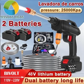 Lavadora de Alta Pressão Portátil Recarregável Para Carros E Jardins Linha Premium Pistola Lava Jato Profissional