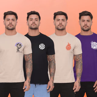 Kit 4 Camiseta Evangélica Masculina Feminina Oversized Moda Cristä