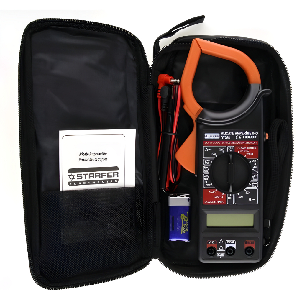 Alicate Amperimetro Digital 1000A Profissional Starfer | Shopee Brasil