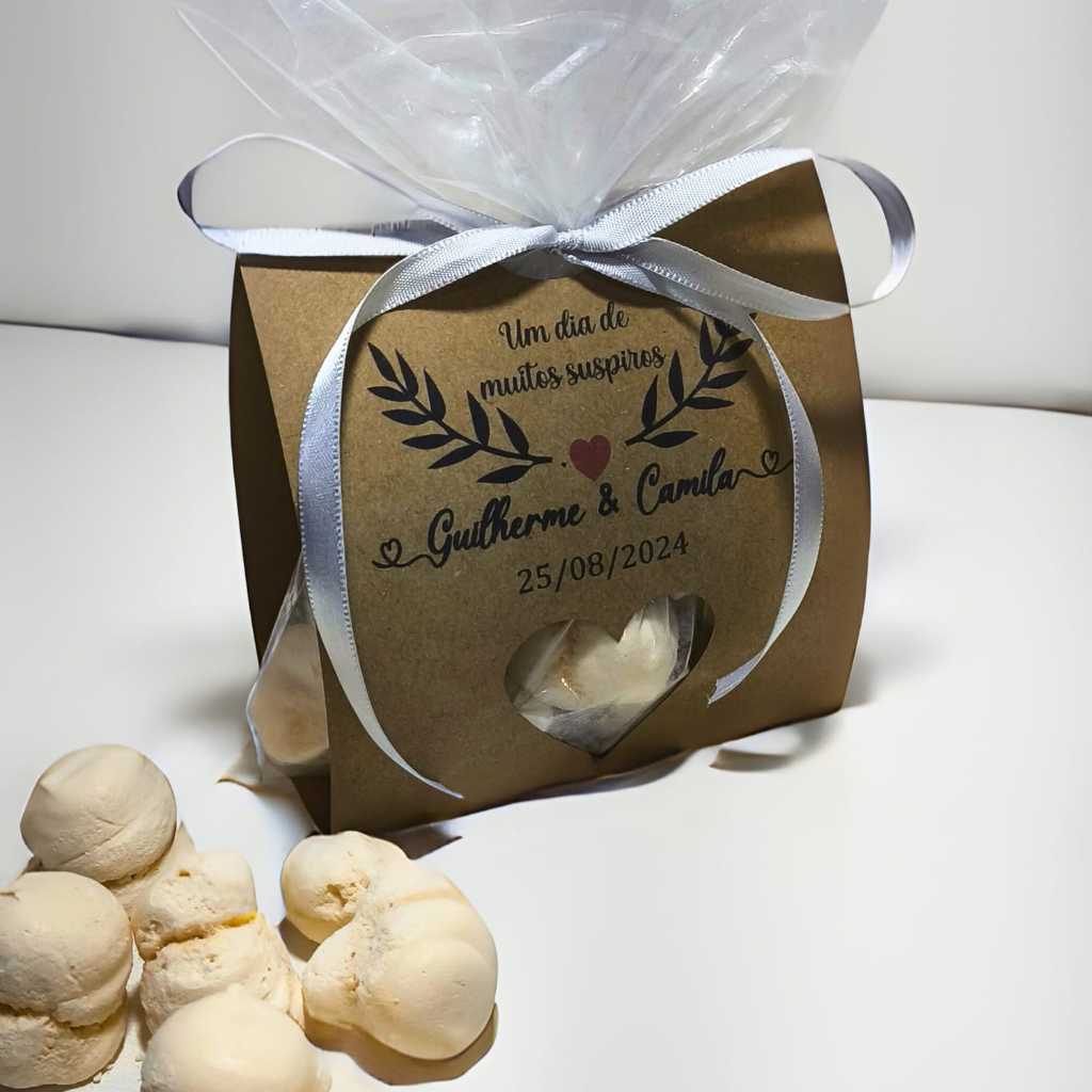 KIT embalagens para suspiro lembrancinha casamento iniciais do casal ...