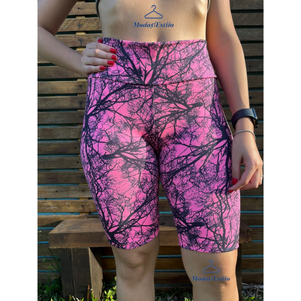 Bermuda Feminina Short Fitness Ciclista Academina Suplex Caminhada Plus Size