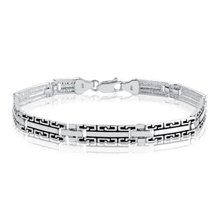 Pulseira Masculina de Prata 925 Placa Indiana em Oferta na Shopee