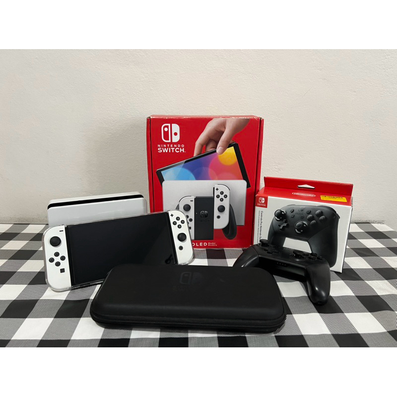 Nintendo Switch Oled + Controle Pro Controller | Shopee Brasil