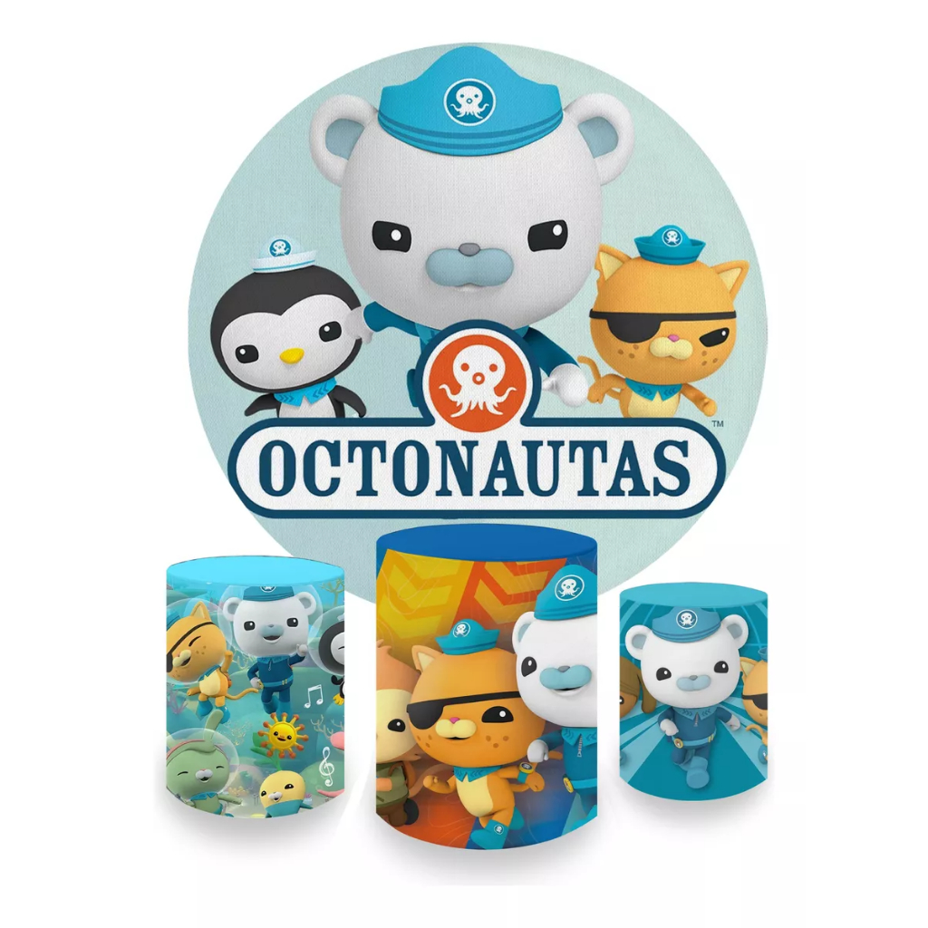 Kit Capas Painel Redondo E Capas De Cilindro Sublimados Decoração Tema ...