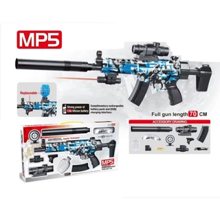 Brinquedo Lançador de Bolinha de Gel Automática Recarregável MP5 Com Laser