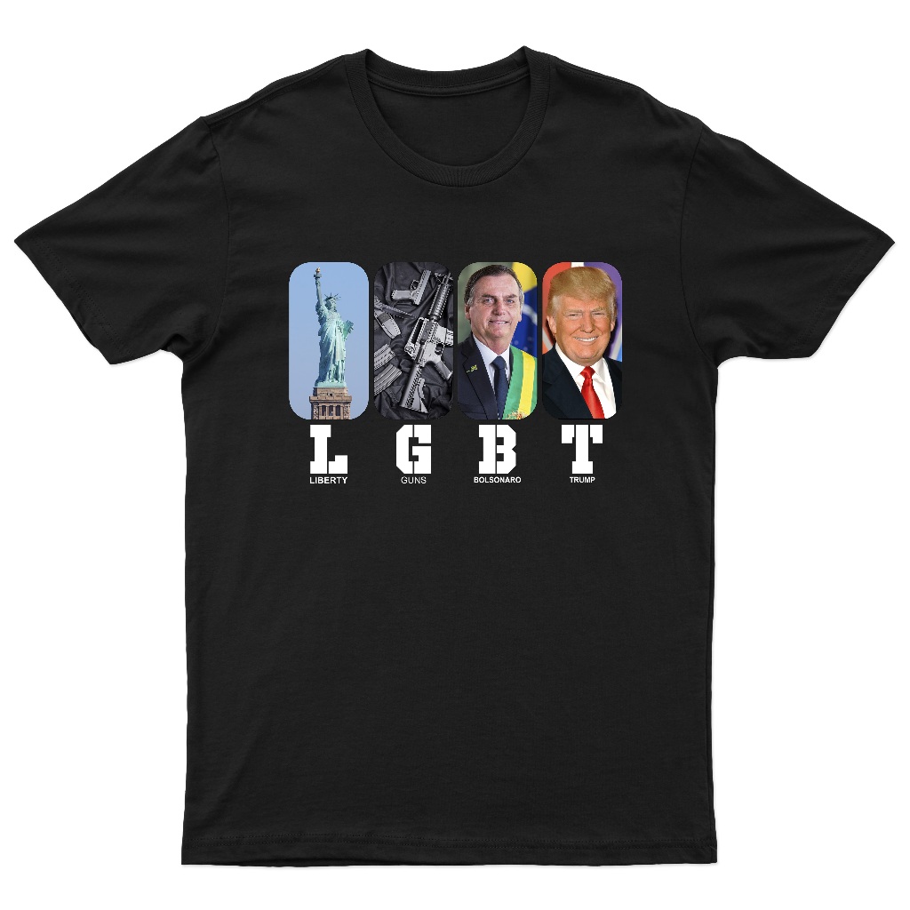 Camiseta LGBT 100% Algodão Bolsonaro Trump Camisa 7 Setembro Patriota