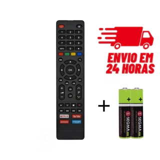 Controle Remoto Tv Philco Smart Teclas Netflix e Youtube Linha PTV32 40 43 50 55 60 Polegadas