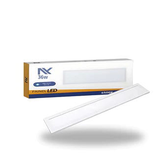 Painel Retangular Led 36W Embutir Teto 15x124cm Branco Frio 6500K