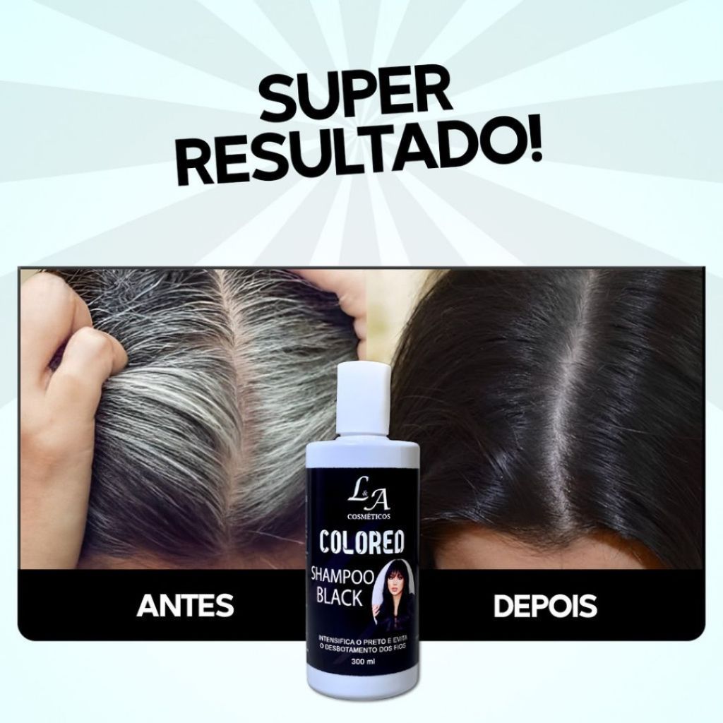 Shampoo Escurecedor Cabelos Brancos Tonalizante Colored 300ml