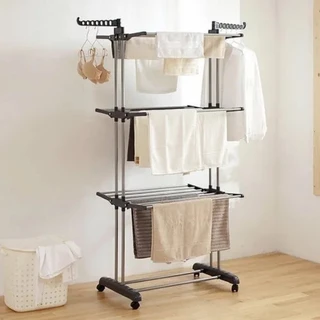 Varal Chão Casa ou Apartamento Fácil Montagem Organizador Multiuso Portátil Roupa Dobrável Reforço
