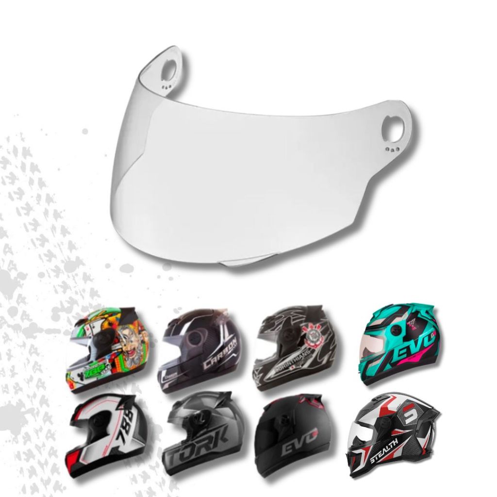 Viseira Reparo Capacete Fechado Evolution Pro Tork G8 Stealth Cristal