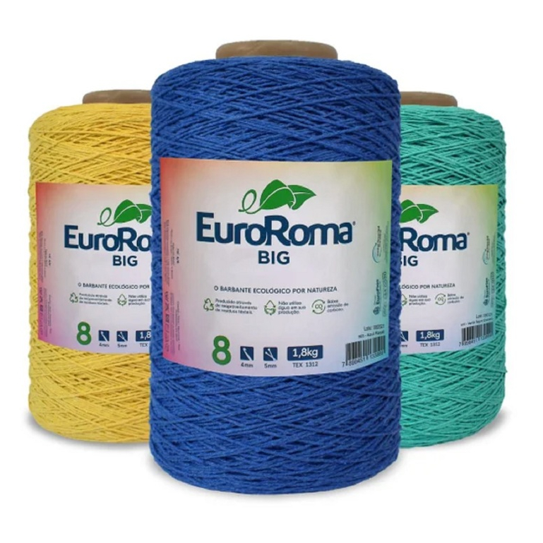 BARBANTE EUROROMA BIG CONE 1.8 kg N°8 - UNIDADE | Shopee Brasil