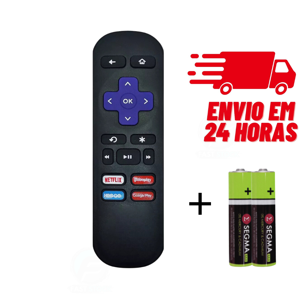 Controle Remoto Compatível Roku Express 3930mx 3930r 3910x 3930br ...