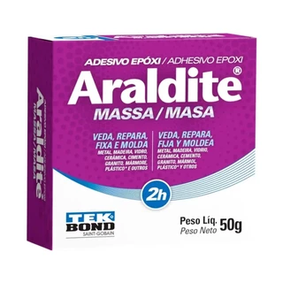 Kit com 2 ARALDITE MASSA EPOXI 50G TEK BOND - PRONTA ENTREGA