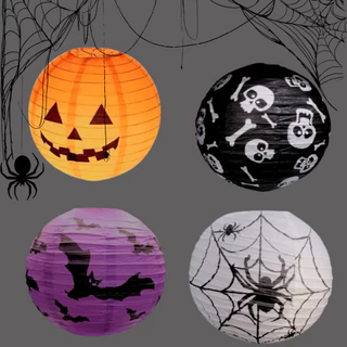 Lanterna Redonda Balão de Papel Para Halloween Dia Das Bruxas