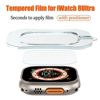 Fácil instalação Protetor De Tela para Apple Watch Ultra 49mm Com Kit De posicionamento Compatível A Tampa Protetora Do PC iWatch Ultra 49mm Película De Vidro Temperado 9H Sensível Ao Toque Transparente