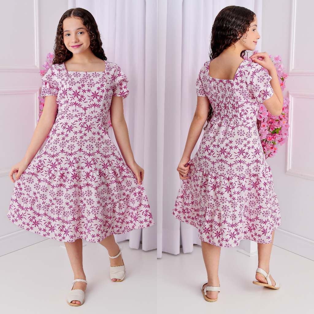 VESTIDO JUVENIL ROUPAS DE MENINA MODA EVANGELICA VERÃO TRES MARIAS 12 ...