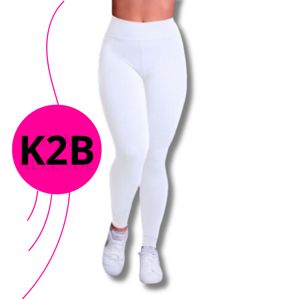 Legging K2B Branca P ao G3 PLUS Envio 24h | Shopee Brasil