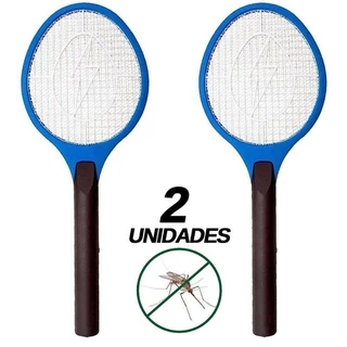 Kit 2 Unidades de Raquete Elétrica Mata Mosquito Mosca Inseto Dengue recarregável 🔋🔌