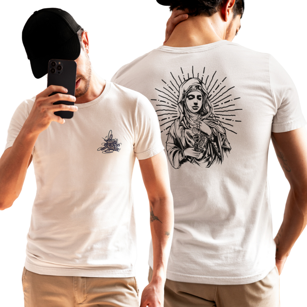 Camiseta Masculina 100% Algodão Estampas Mexicana.