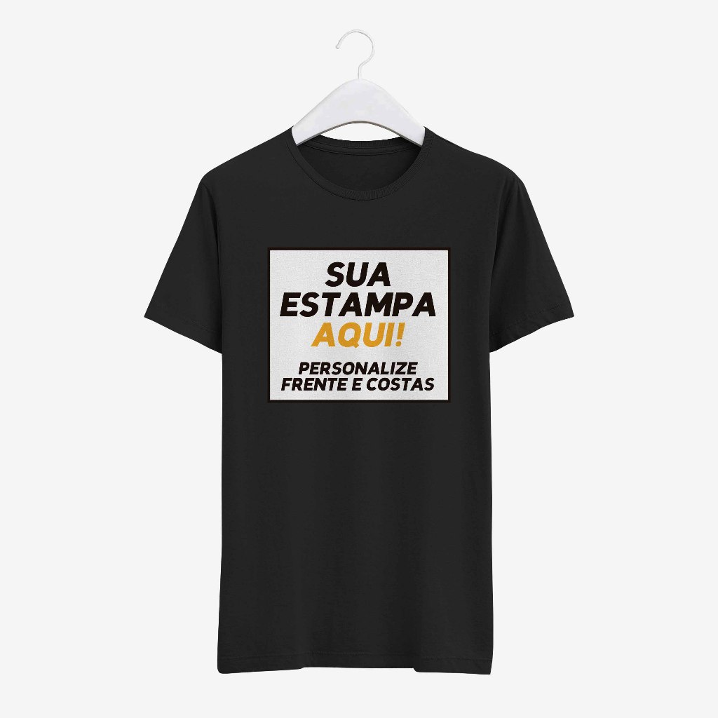 Camiseta Personalizada em algodão Premium Sua Logo marca ou estampa aqui. Uniforme para empresas.