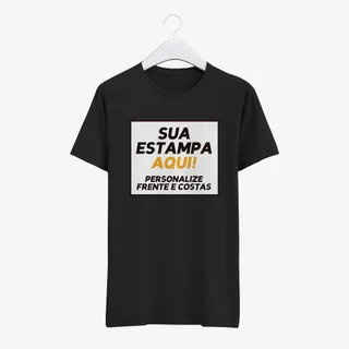 Camiseta Personalizada em algodão Premium Sua Logo marca ou estampa aqui. Uniforme para empresas.