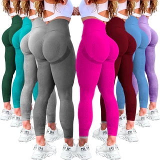Kit Com 2 Calça Legging Feminina Academia Esportiva Fitness Cintura Alta Levanta Bumbum