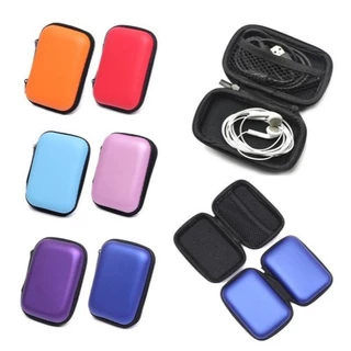 Mini Estojo Zíper Rígido Multiuso Fone de Ouvido Pendrive Maquiagem (Vide descrição sobre tamanho)