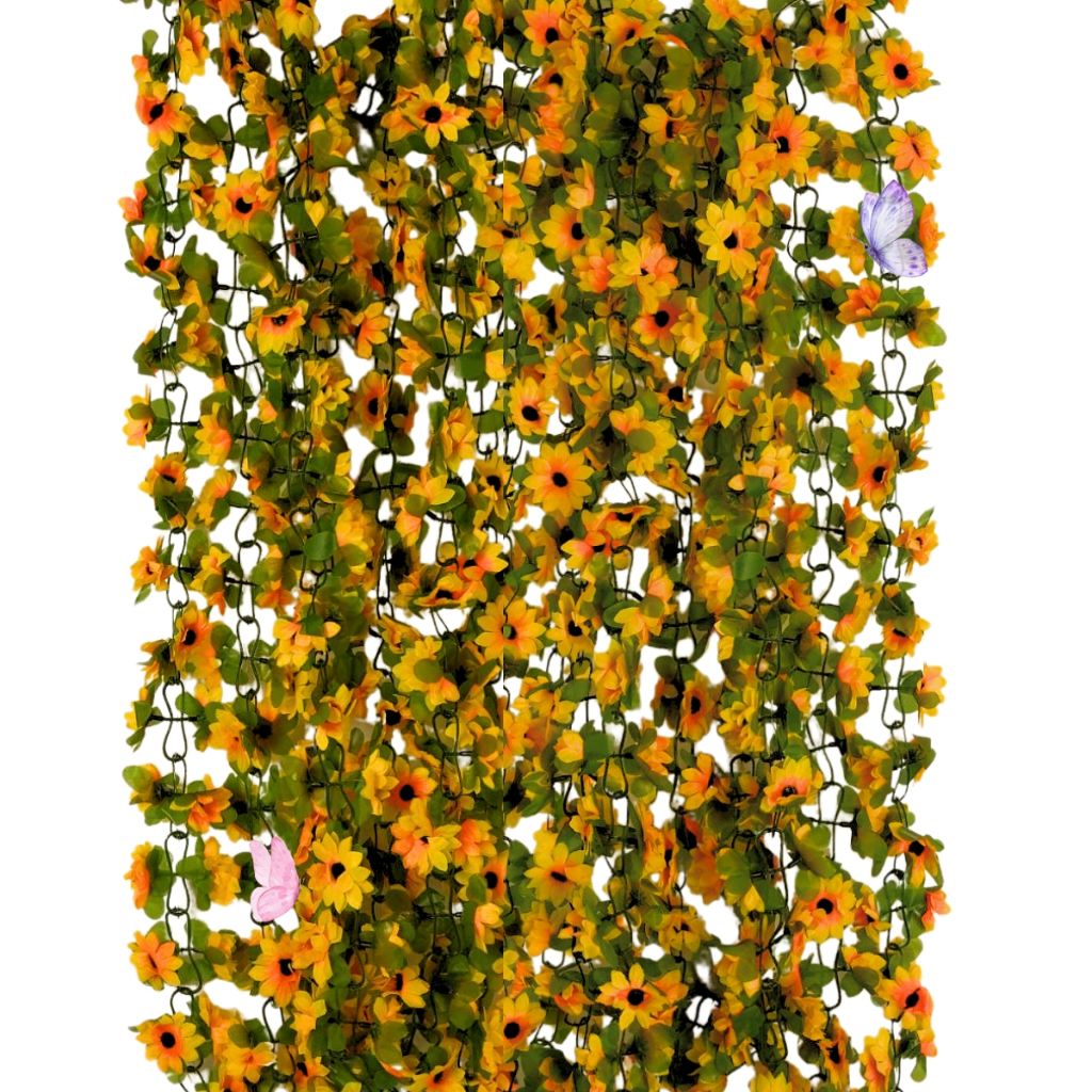 Corrente de Girassol Flor Artificial 2m