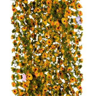 Corrente de Girassol Flor Artificial 2m